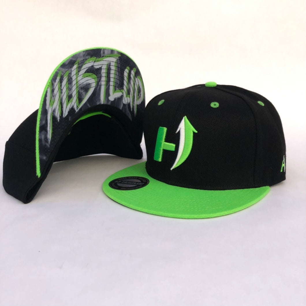 Rockstar Green Hustlup Snapback